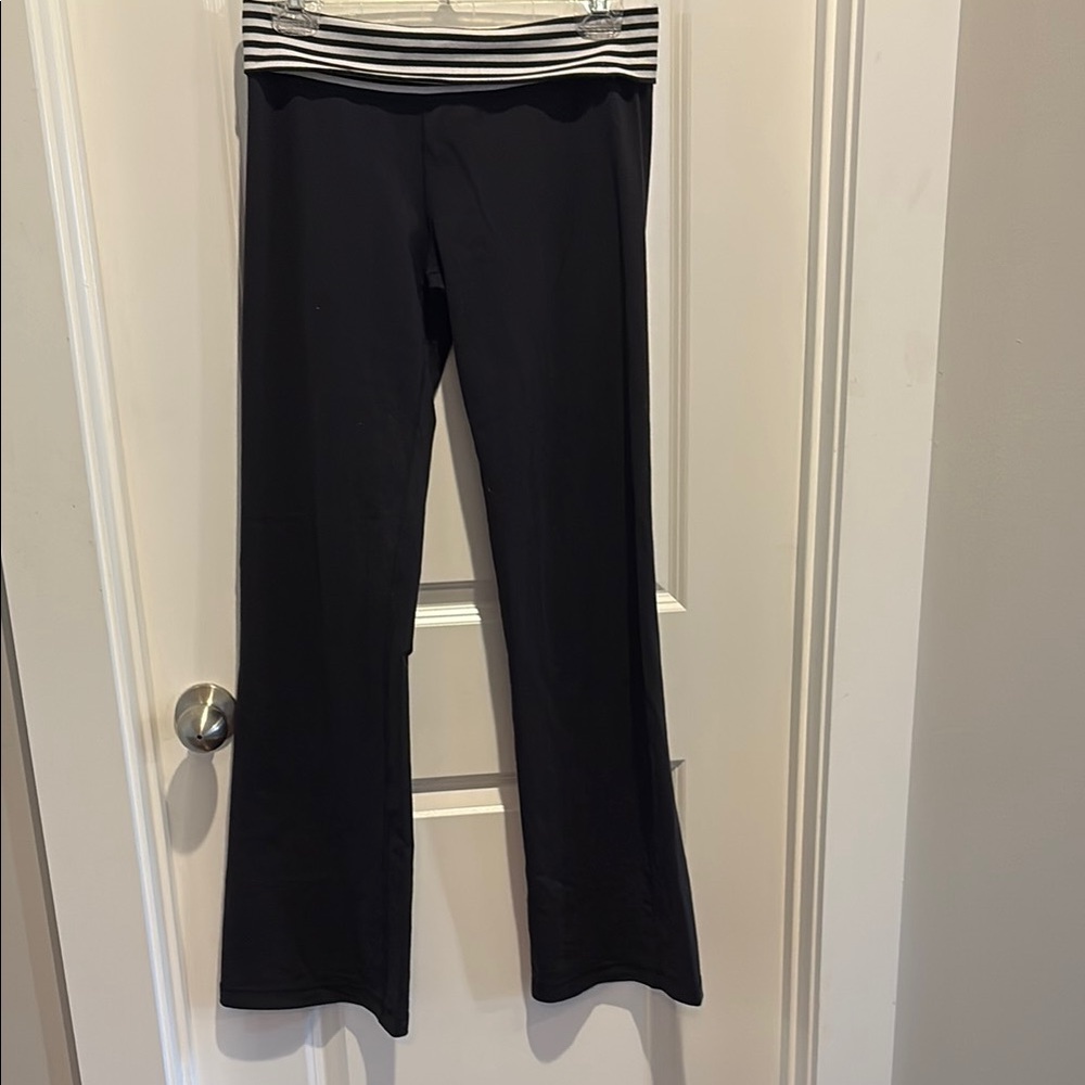lululemon athletica Black Leggings with Striped Waistband